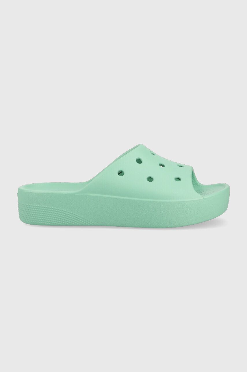 Crocs papucs Classic Platform Slide türkiz női 208180 - Pepit.hu