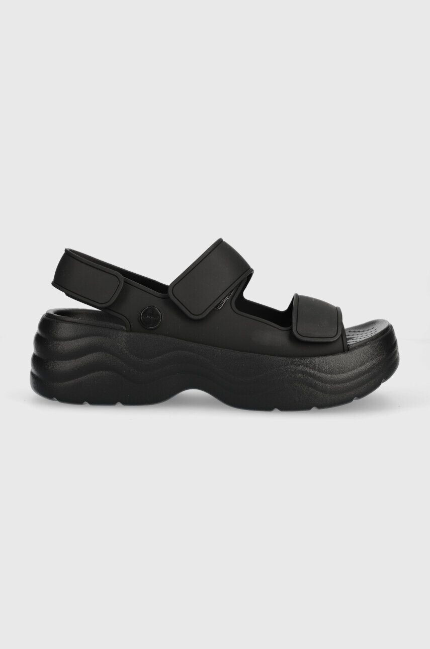 Crocs szandál Skyline Slide fekete női platformos 208183 - Pepit.hu