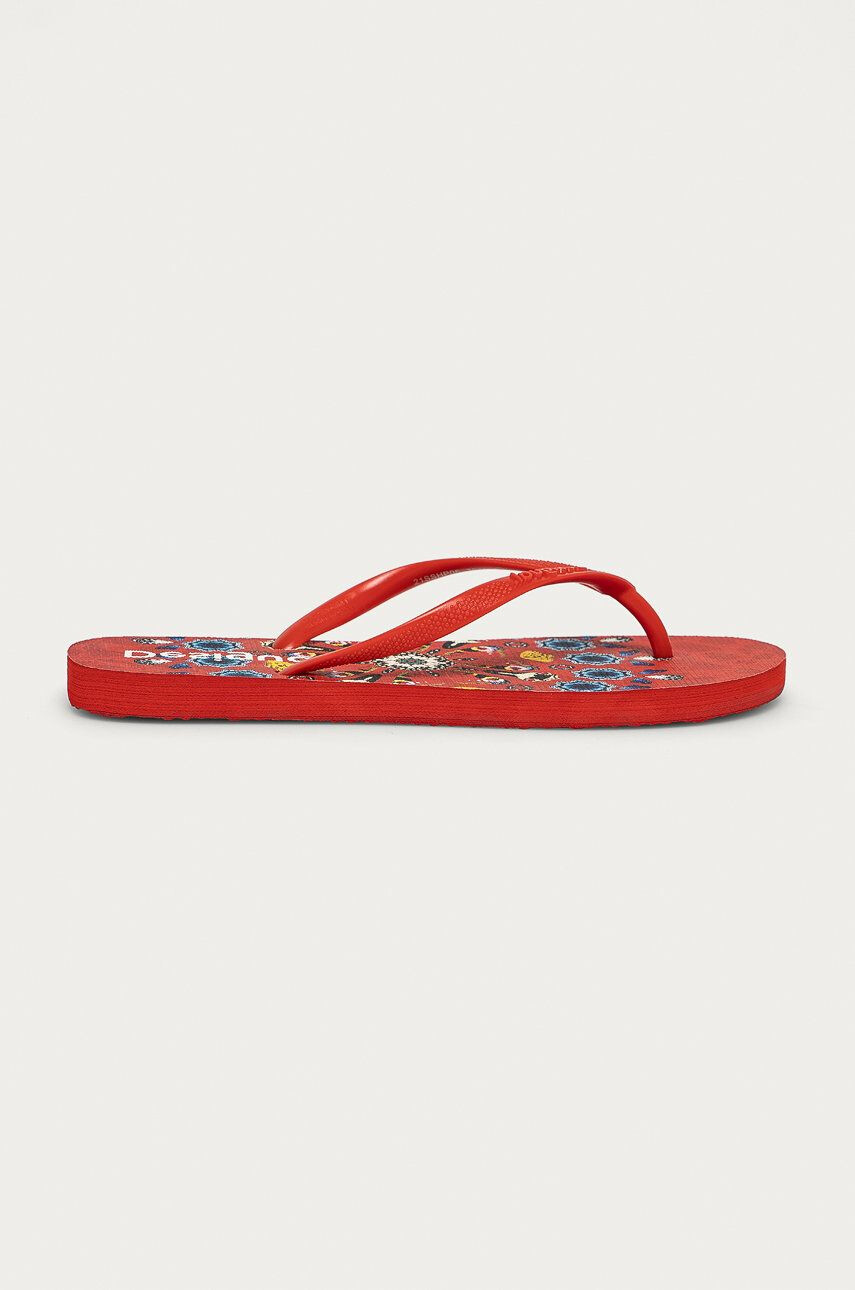 Desigual flip-flop piros női lapos talpú - Pepit.hu