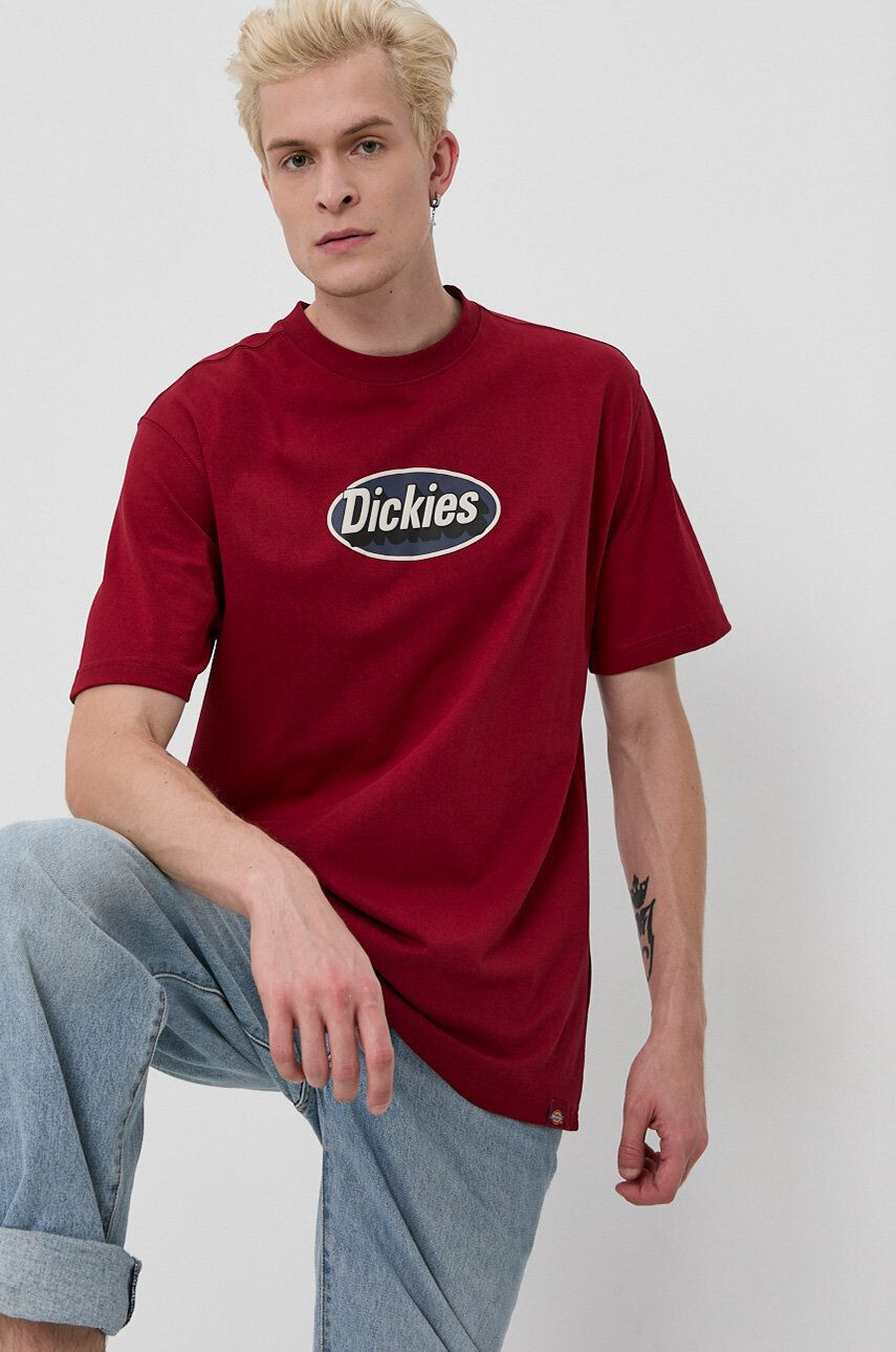 Dickies pamut póló bordó nyomott mintás - Pepit.hu