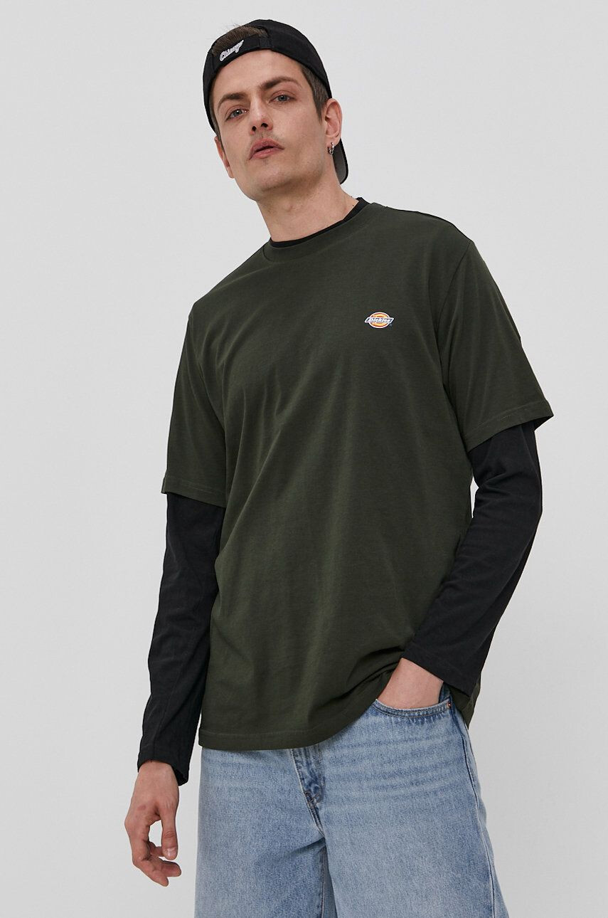 Dickies t-shirt zöld férfi sima - Pepit.hu