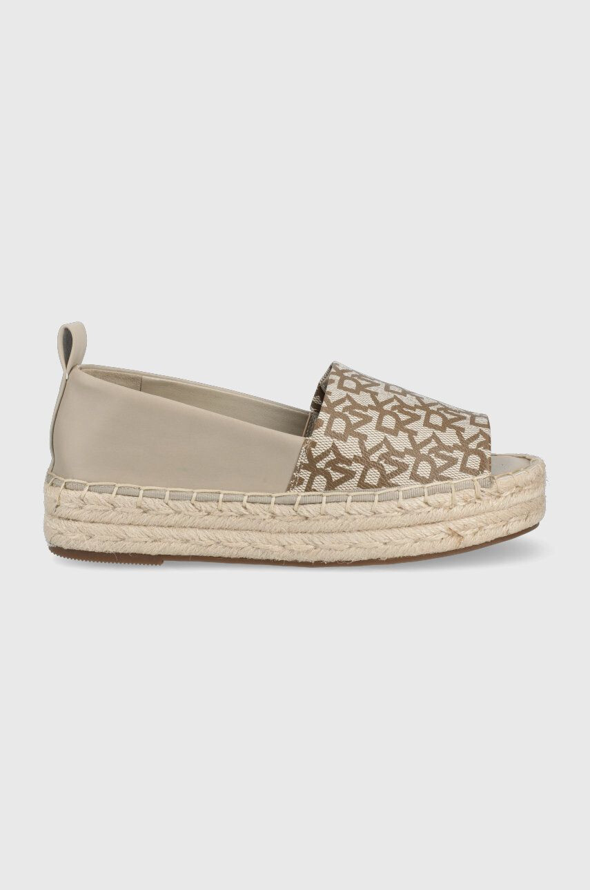 DKNY espadrilles Magan bézs platformos - Pepit.hu