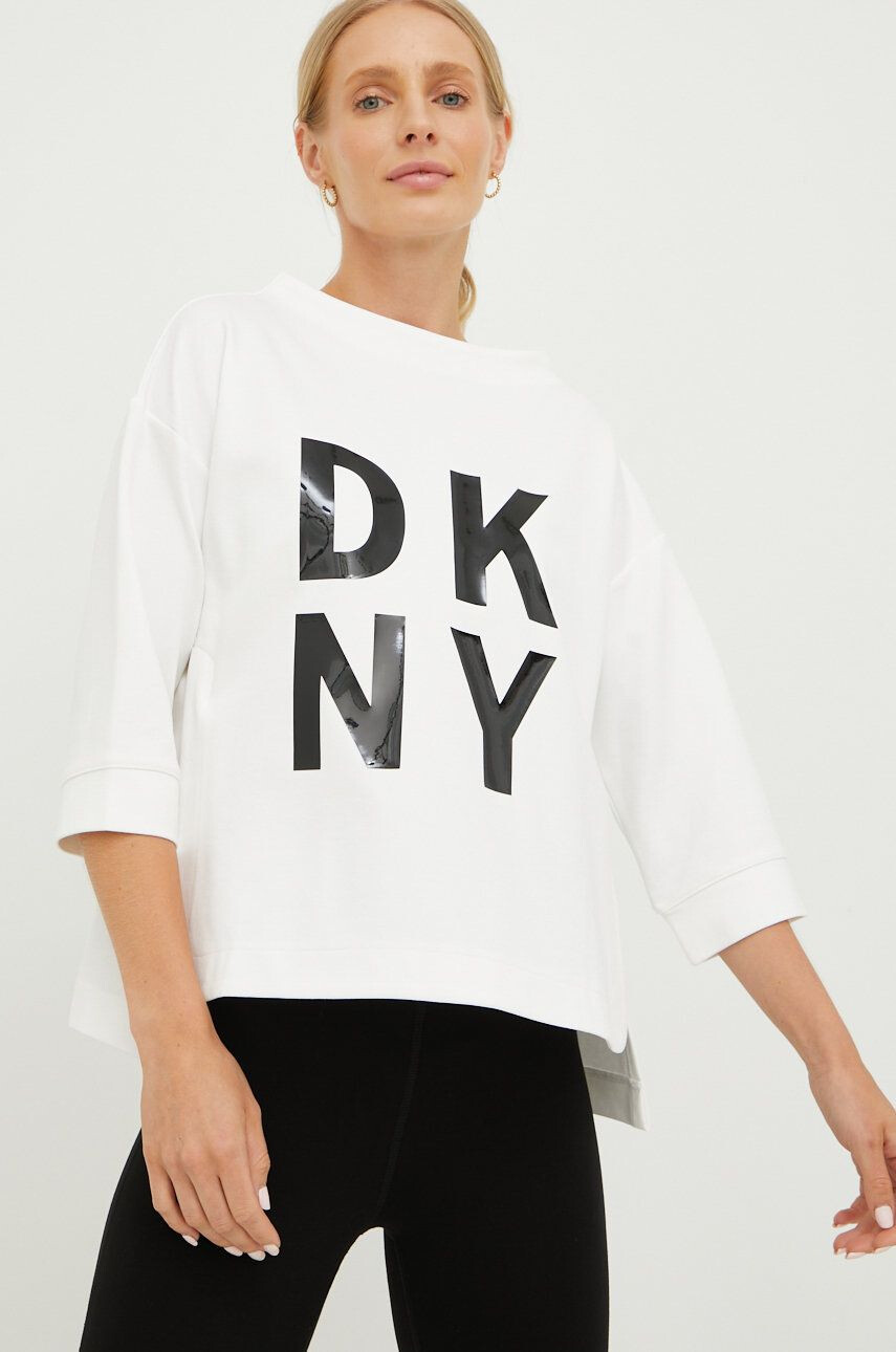 DKNY felső fehér női nyomott mintás - Pepit.hu