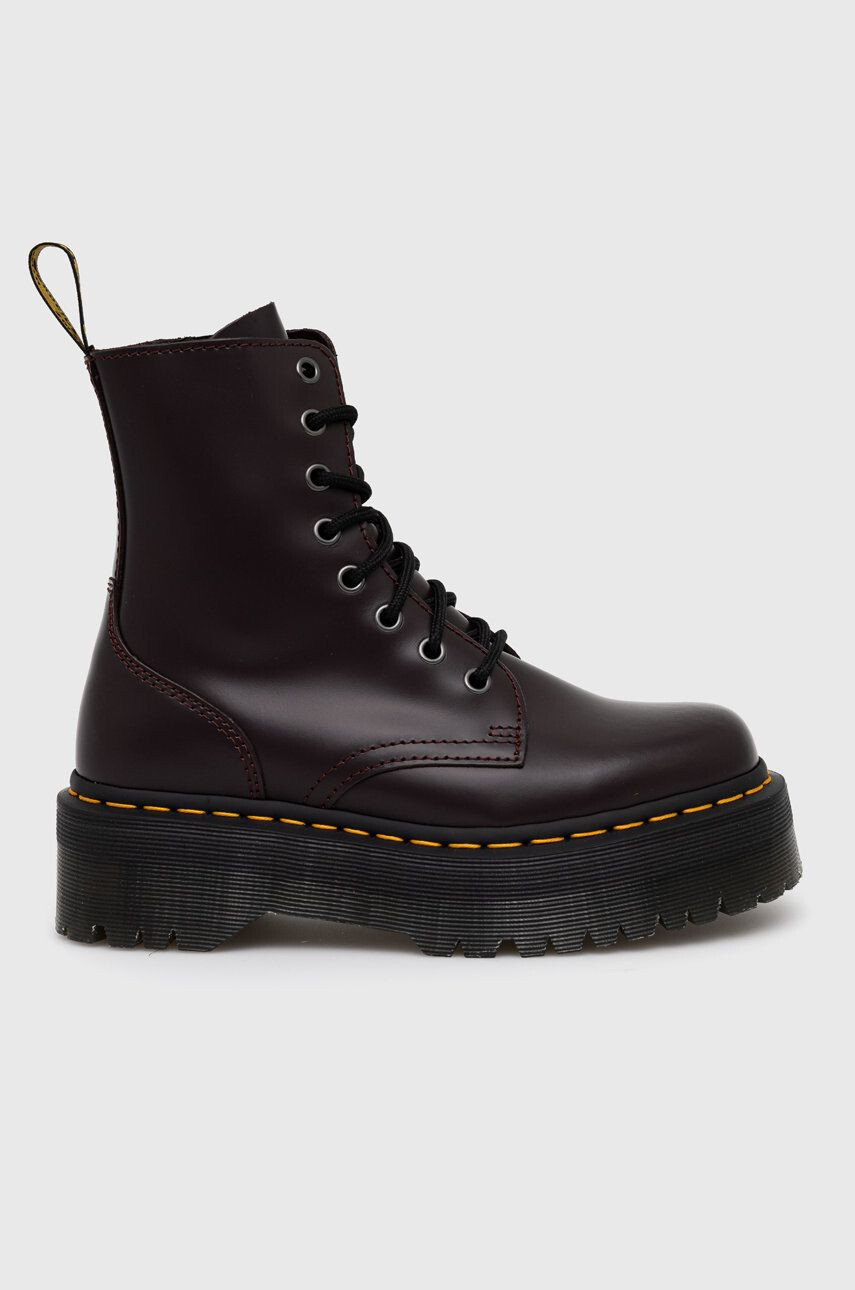 Dr. Martens bőr bakancs Jadon bordó lapos talpú - Pepit.hu