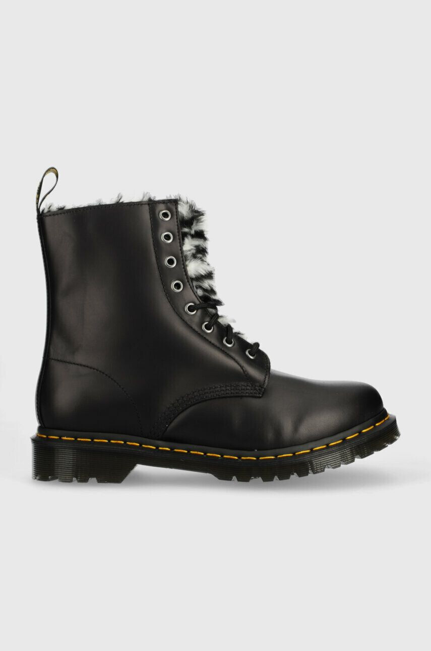 Dr. Martens bőr bakancs 1460 Serena fekete női téliesített lapos talpú - Pepit.hu