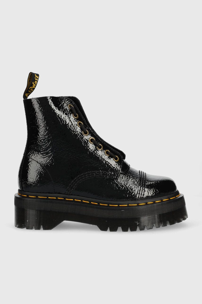 Dr. Martens bőr csizma Sinclair fekete női platformos - Pepit.hu