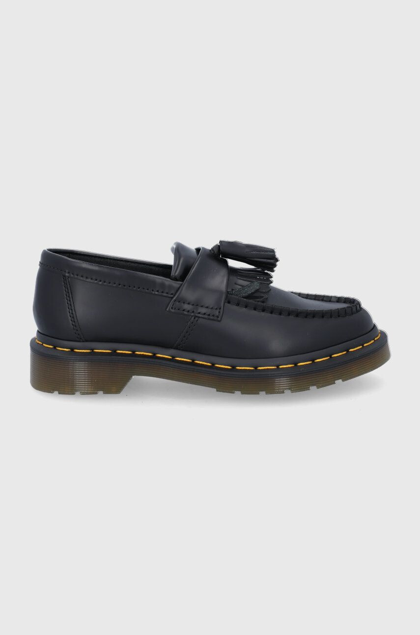 Dr. Martens bőr mokaszin Adrian Yellow Stitch fekete - Pepit.hu