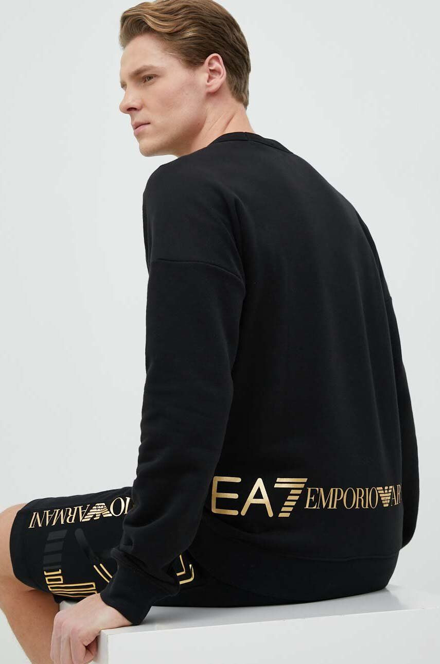 EA7 Emporio Armani felső fekete férfi nyomott mintás - Pepit.hu