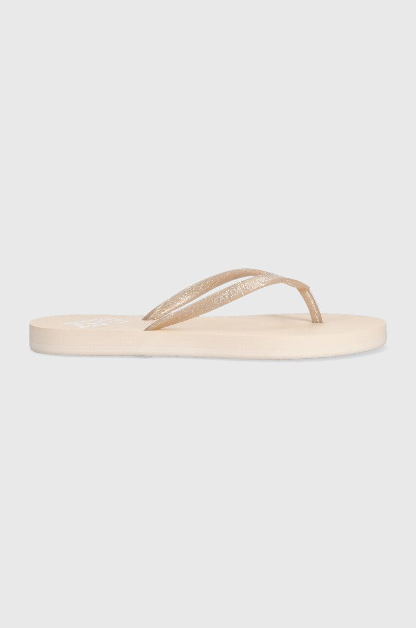 EA7 Emporio Armani flip-flop XFQ012 XK322 S465 bézs női lapos talpú - Pepit.hu