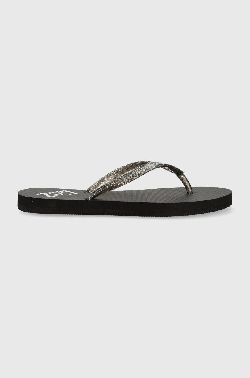 EA7 Emporio Armani flip-flop XFQ012 XK322 S466 fekete női lapos talpú - Pepit.hu