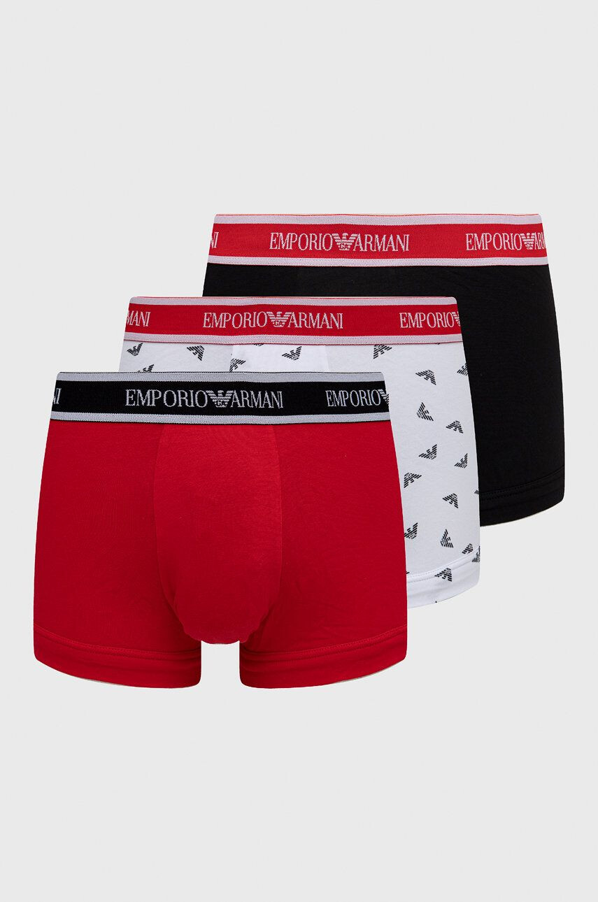 Emporio Armani Underwear boxeralsó 3 db piros férfi - Pepit.hu