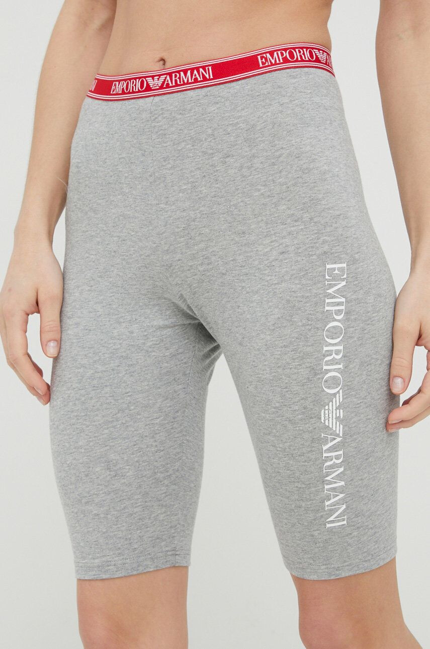 Emporio Armani Underwear rövidnadrág női szürke nyomott mintás közepes derékmagasságú - Pepit.hu