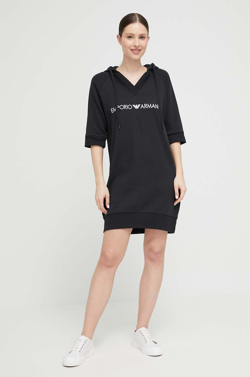 Emporio Armani Underwear ruha fekete mini oversize - Pepit.hu