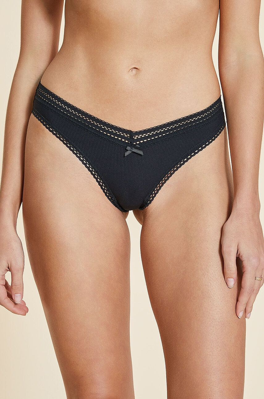 Etam bugyi Power - Tanga V-shape - Noir fekete - Pepit.hu