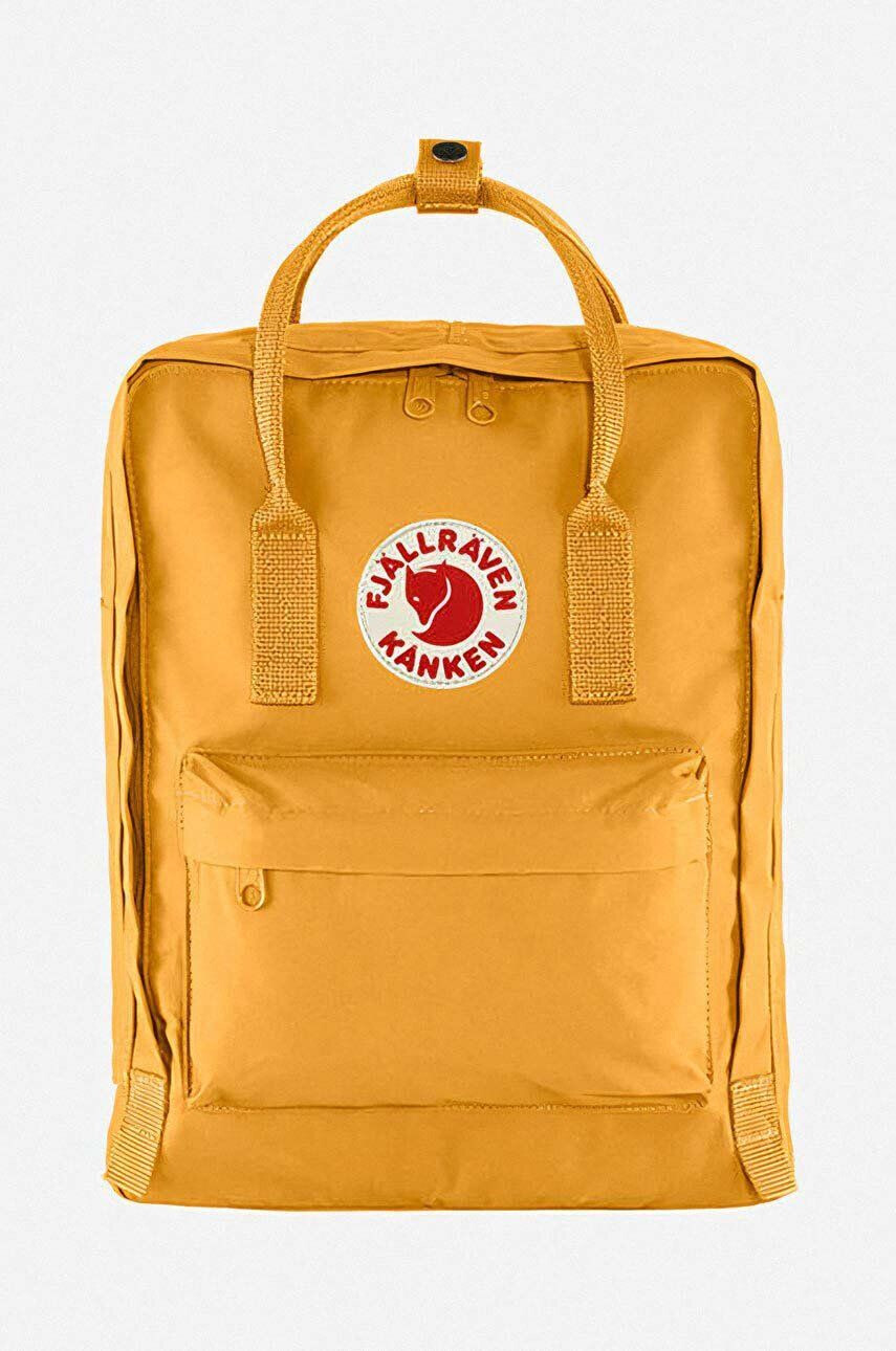 Fjallraven hátizsák Kanken sárga nagy nyomott mintás - Pepit.hu