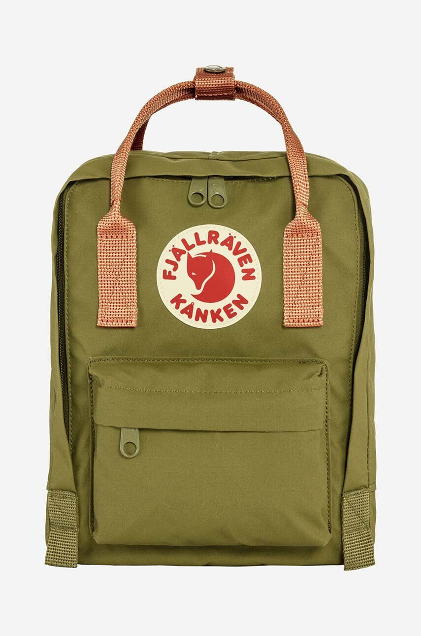 Fjallraven hátizsák Kanken Mini zöld kis nyomott mintás - Pepit.hu