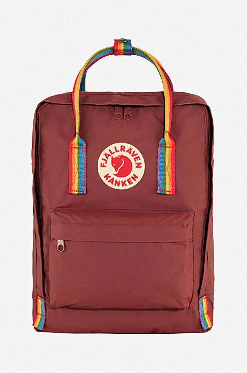 Fjallraven hátizsák Kanken Rainbow piros nagy nyomott mintás - Pepit.hu