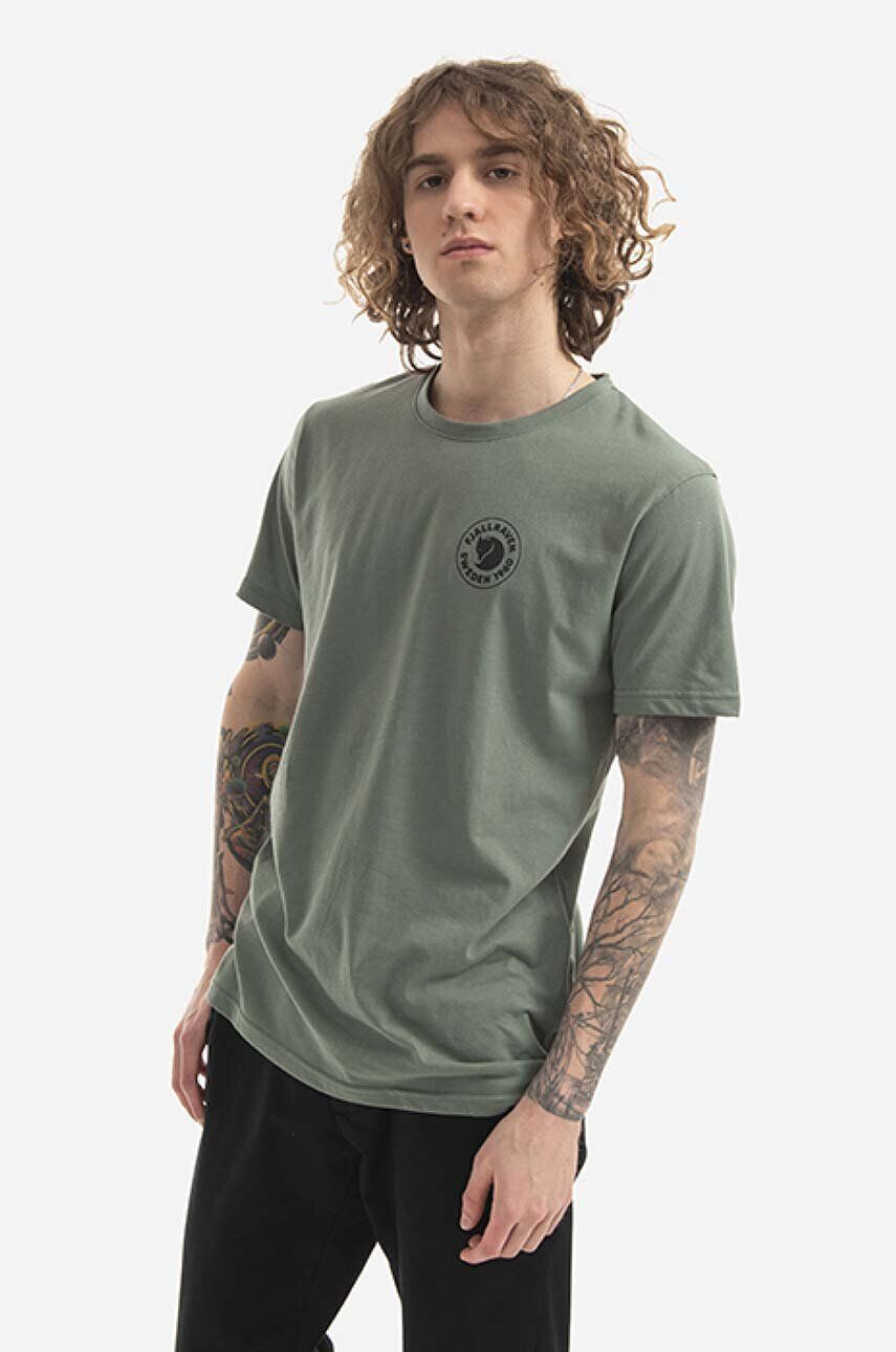 Fjallraven t-shirt zöld nyomott mintás - Pepit.hu