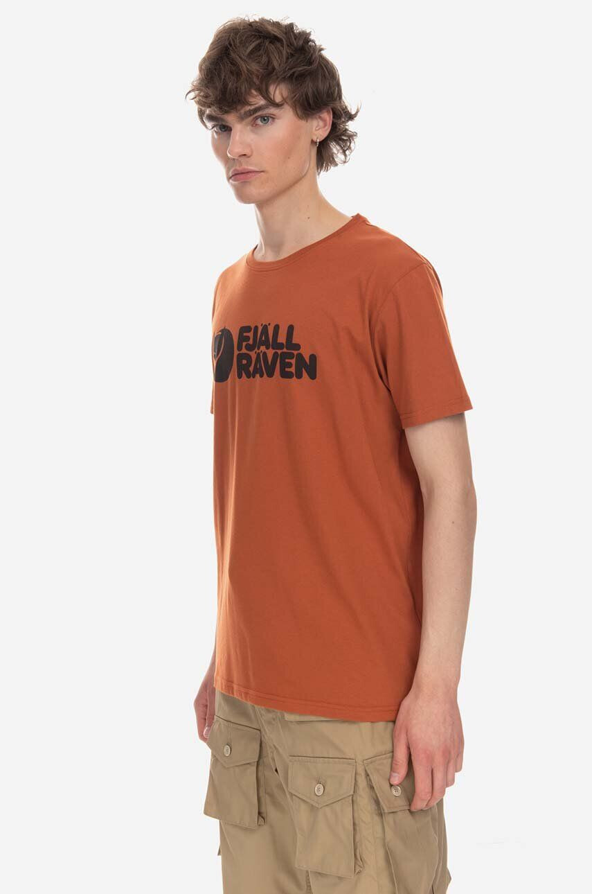 Fjallraven t-shirt narancssárga nyomott mintás - Pepit.hu