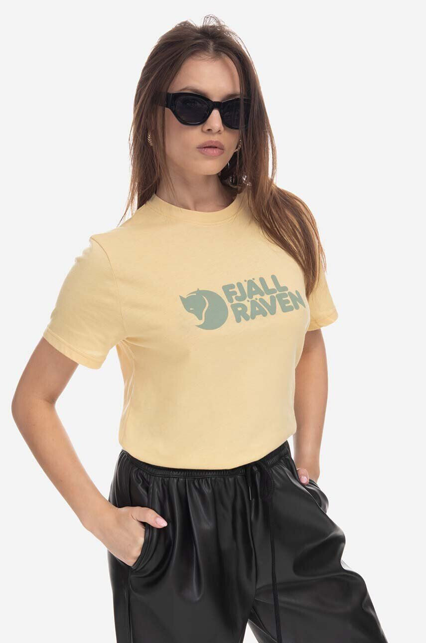 Fjallraven t-shirt sárga nyomott mintás - Pepit.hu