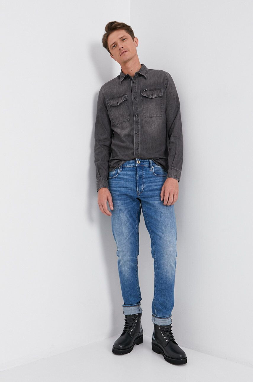 G-Star Raw pamut ing Férfi galléros fekete slim - Pepit.hu