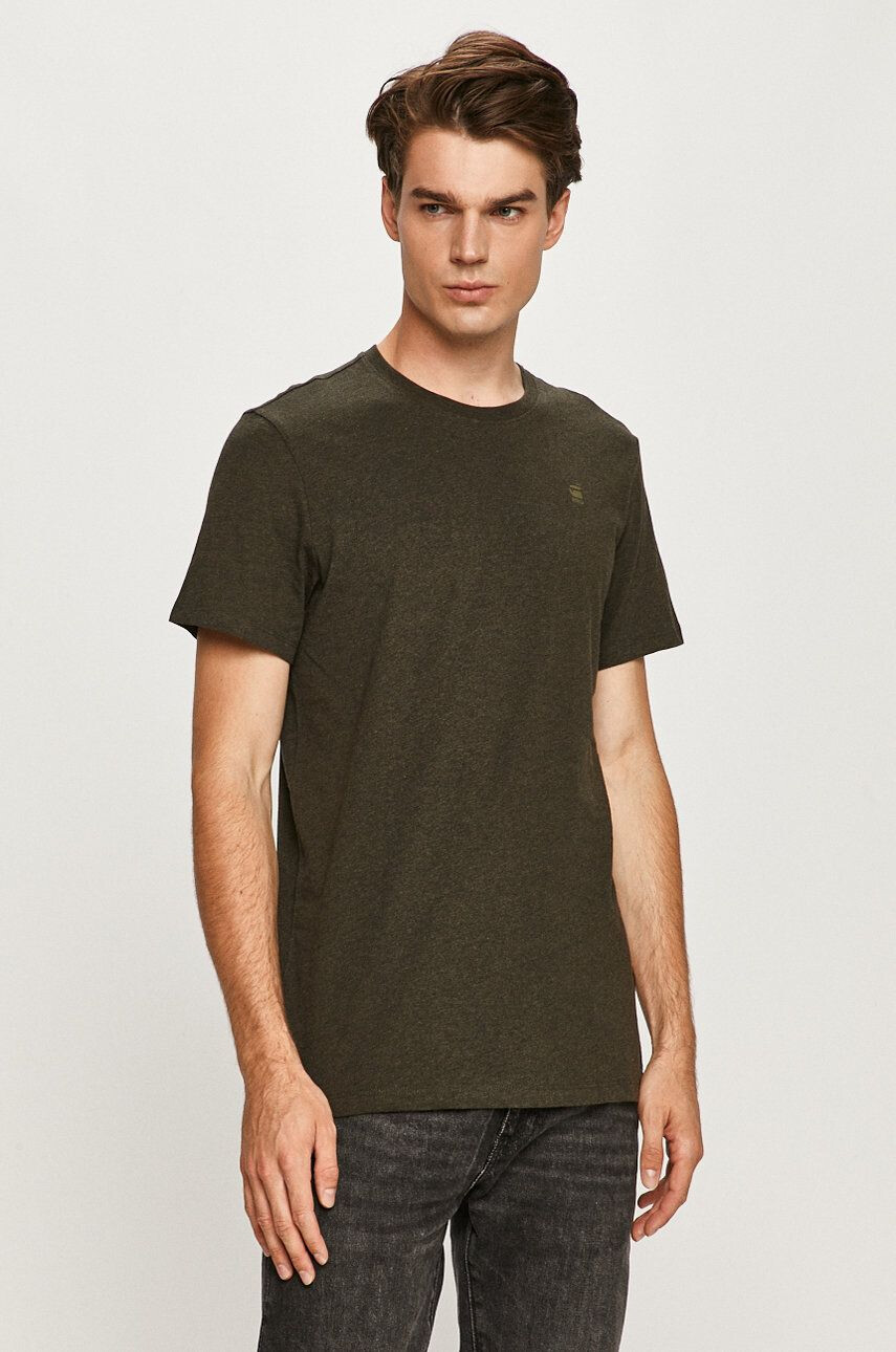 G-Star Raw t-shirt zöld férfi sima - Pepit.hu