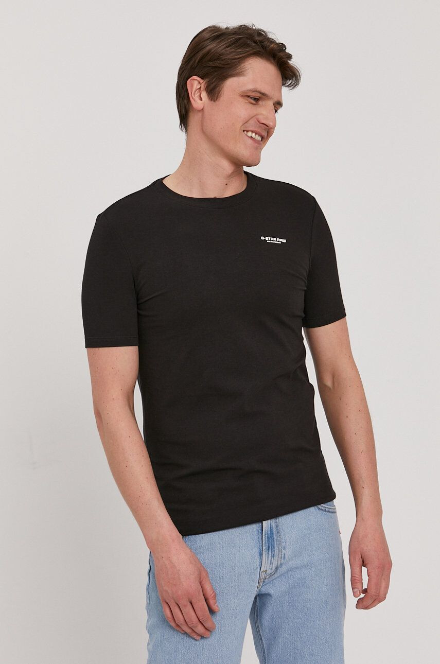 G-Star Raw t-shirt fekete férfi sima - Pepit.hu