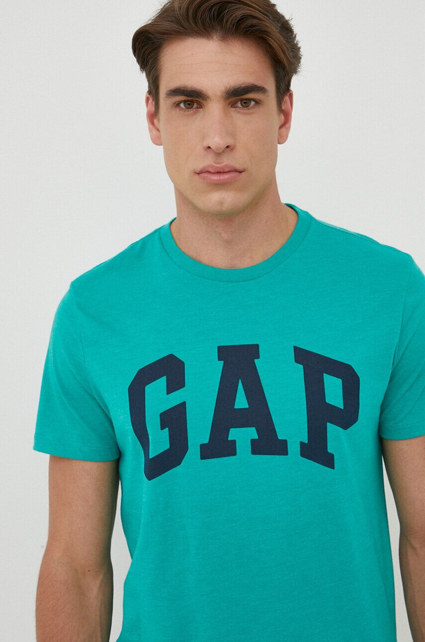 Gap t-shirt zöld férfi nyomott mintás - Pepit.hu