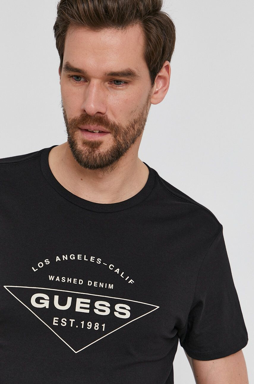 Guess t-shirt fekete férfi nyomott mintás - Pepit.hu