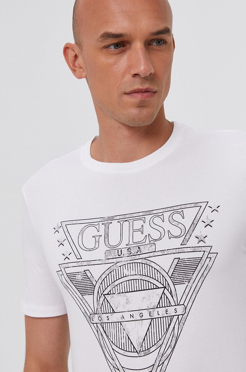 Guess t-shirt fehér férfi nyomott mintás - Pepit.hu