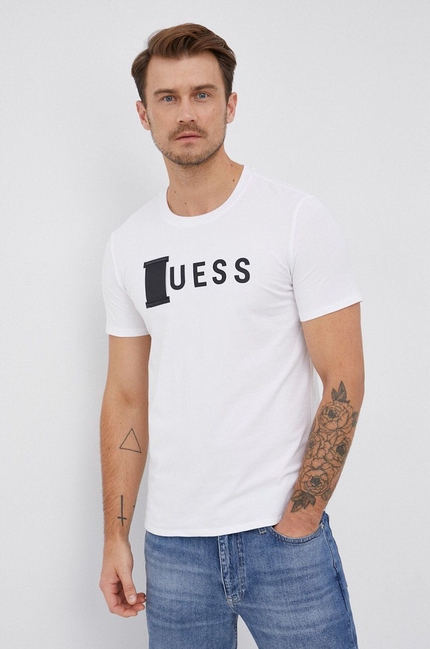 Guess t-shirt fehér férfi nyomott mintás - Pepit.hu