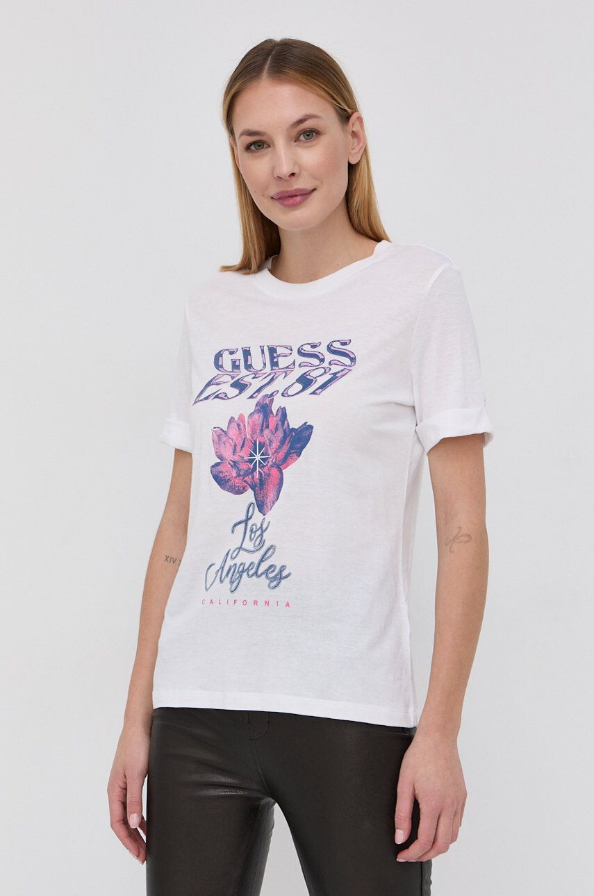 Guess t-shirt sötétkék férfi nyomott mintás - Pepit.hu