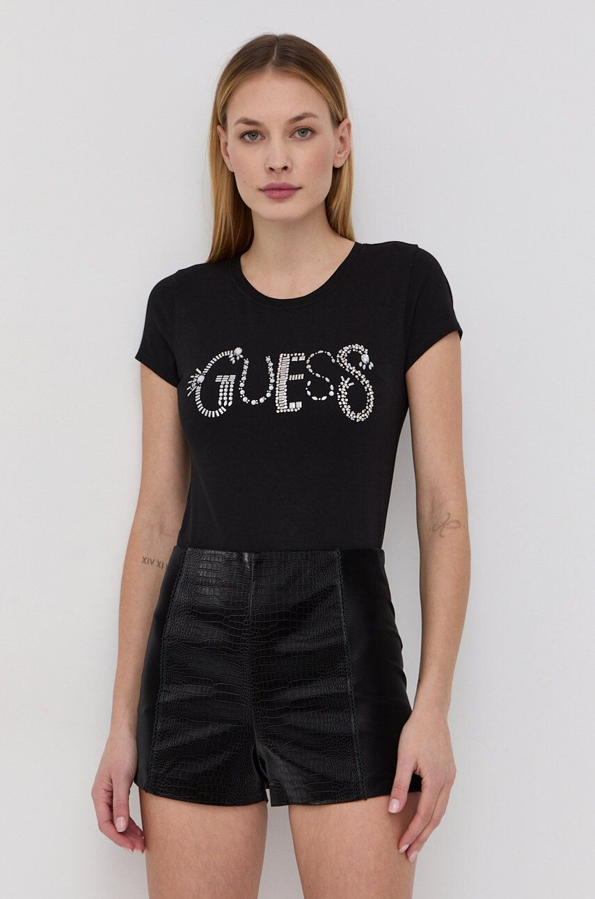 Guess t-shirt piros férfi nyomott mintás - Pepit.hu