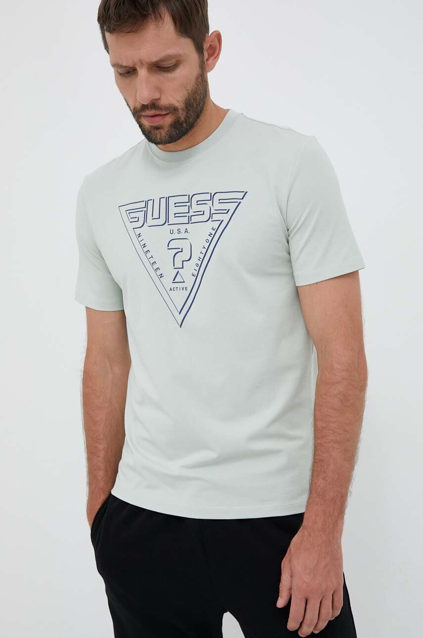 Guess t-shirt zöld férfi nyomott mintás - Pepit.hu