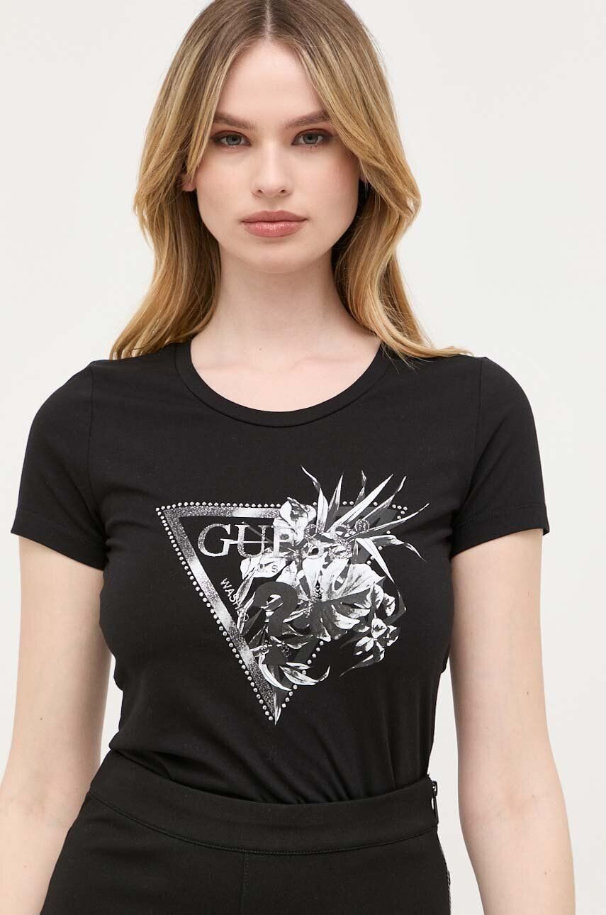 Guess t-shirt női fekete - Pepit.hu