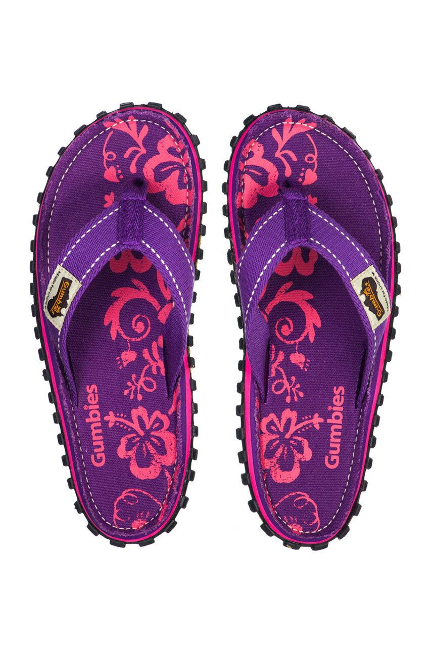 Gumbies Flip-flop Islander Purple Hibiscu - Pepit.hu