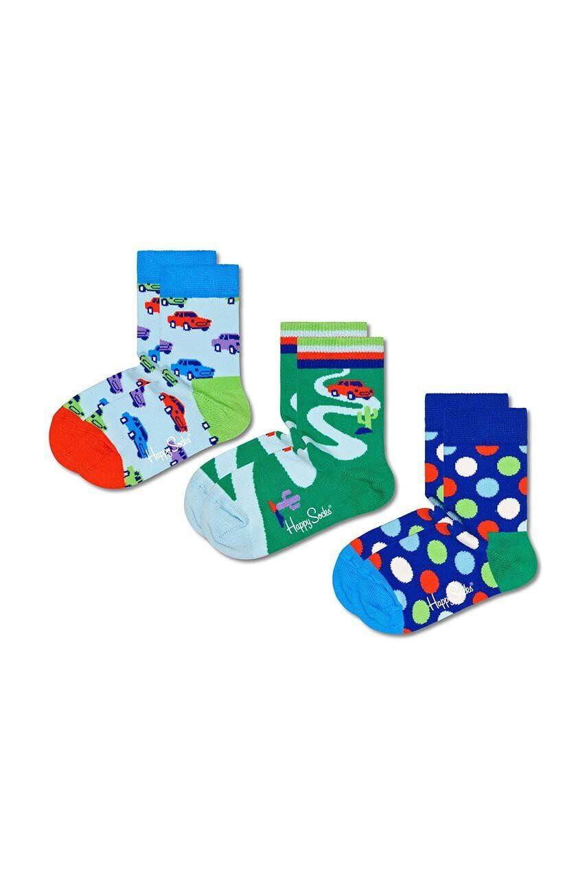 Happy Socks gyerek zokni Kids Car 3 pár - Pepit.hu