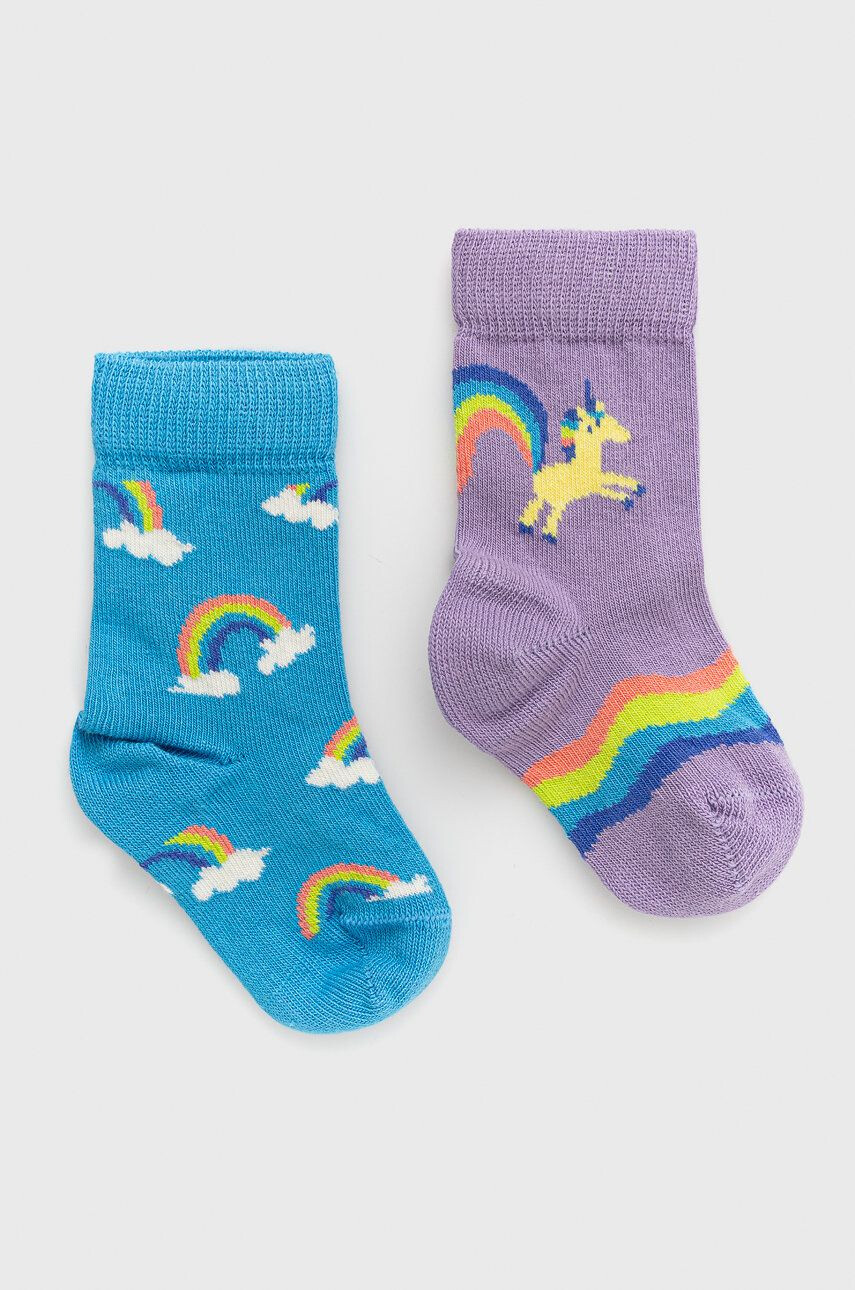 Happy Socks gyerek zokni Unicorn & Rainbow (2-Pack) - Pepit.hu