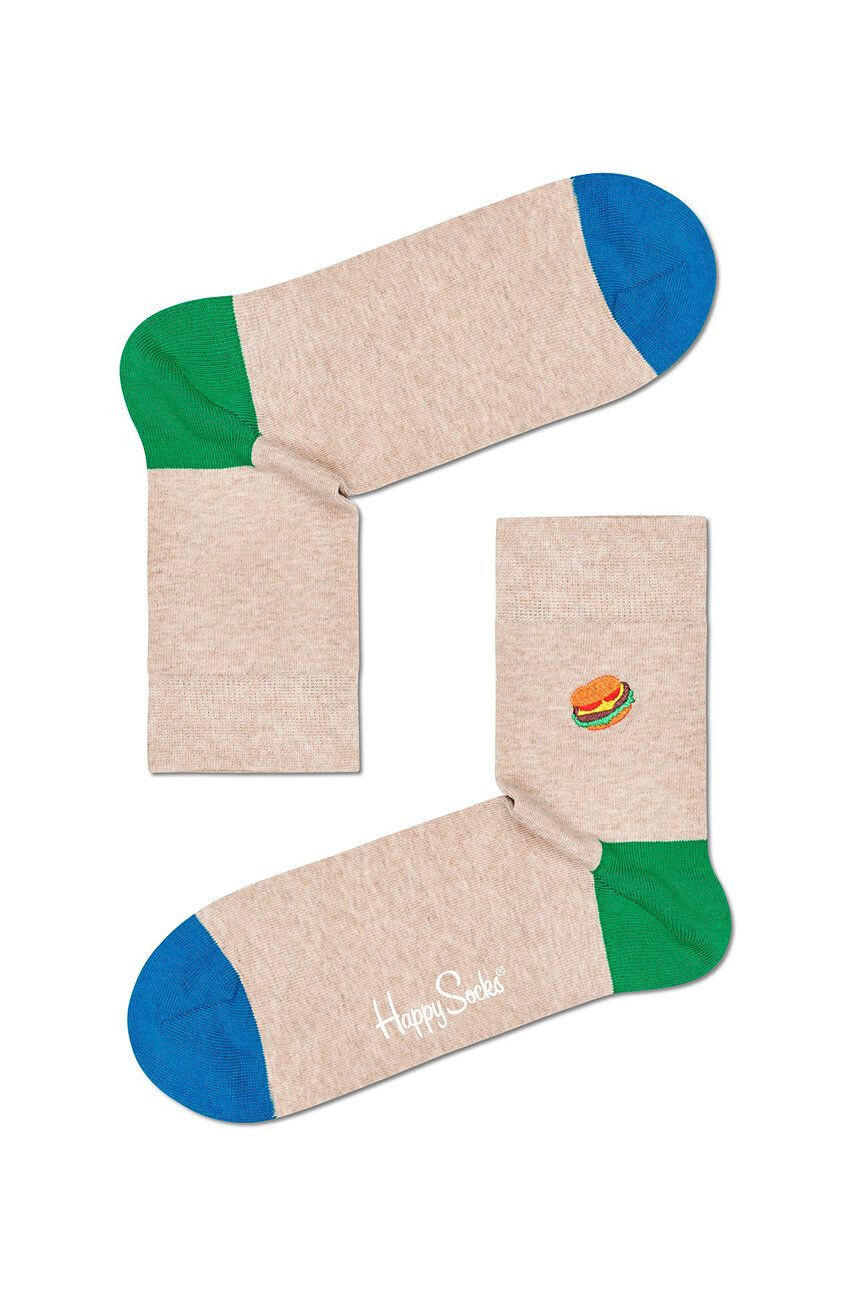 Happy Socks Zokni Embroidery Burger - Pepit.hu