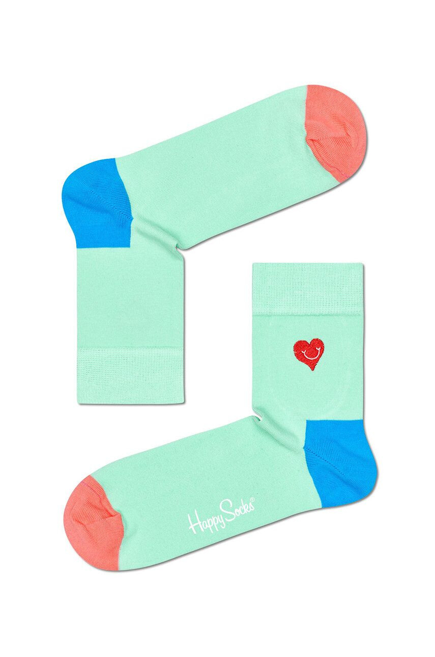 Happy Socks Zokni Embroidery Heart Half Crew - Pepit.hu