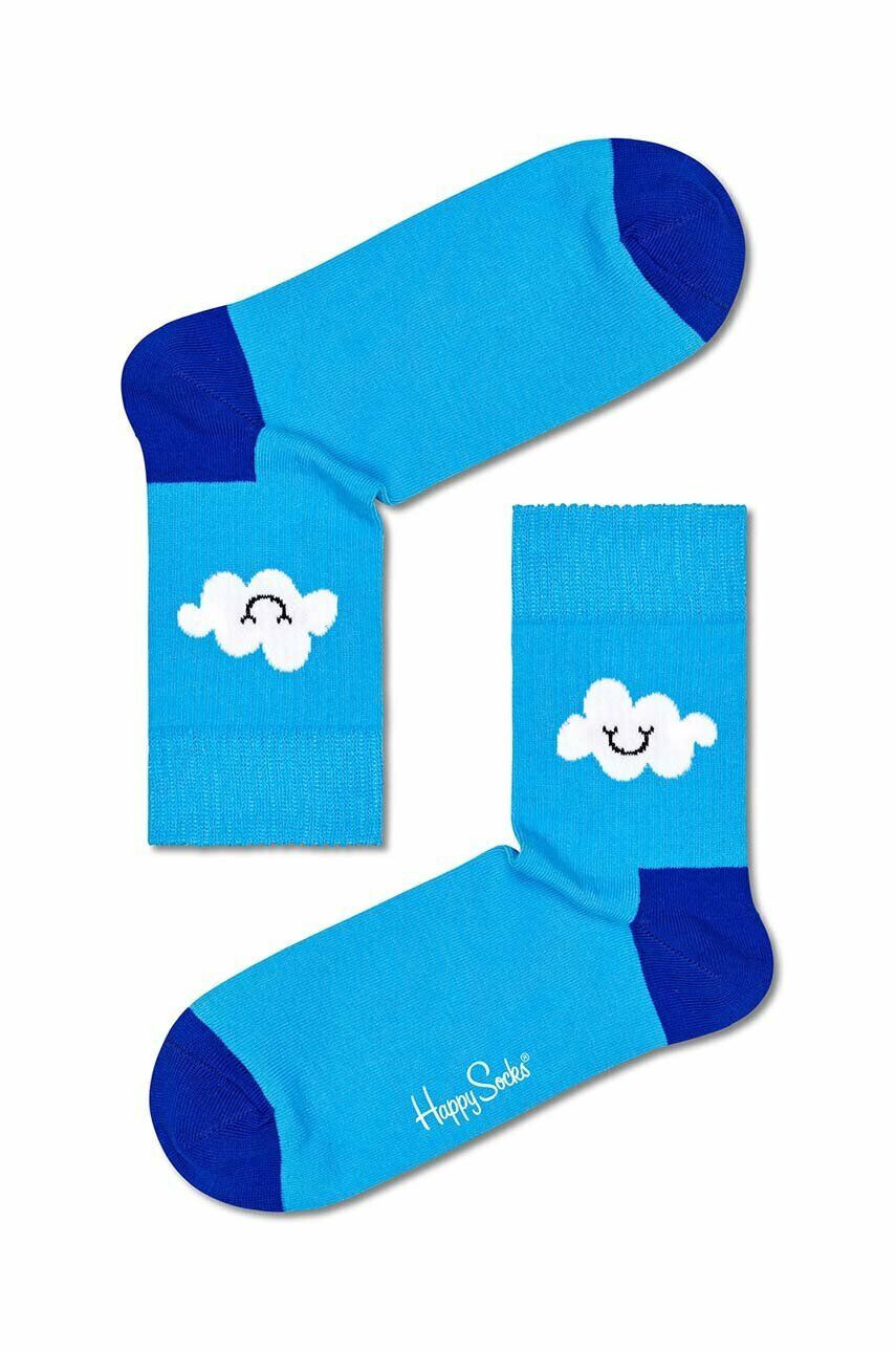 Happy Socks zokni Light Blue Cloud 1/2 Crew türkiz - Pepit.hu