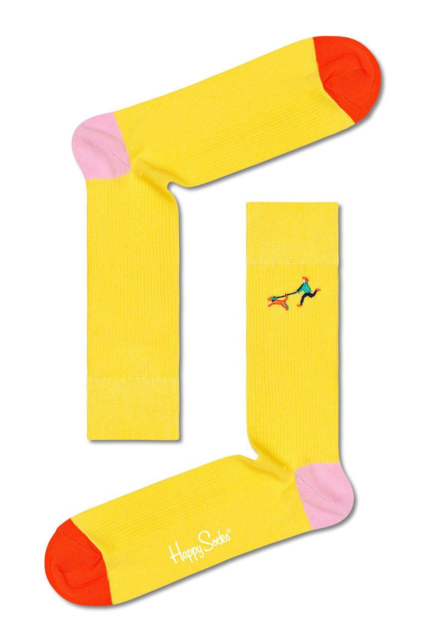 Happy Socks Zokni Ribbed Embrodiery Run The Dog - Pepit.hu