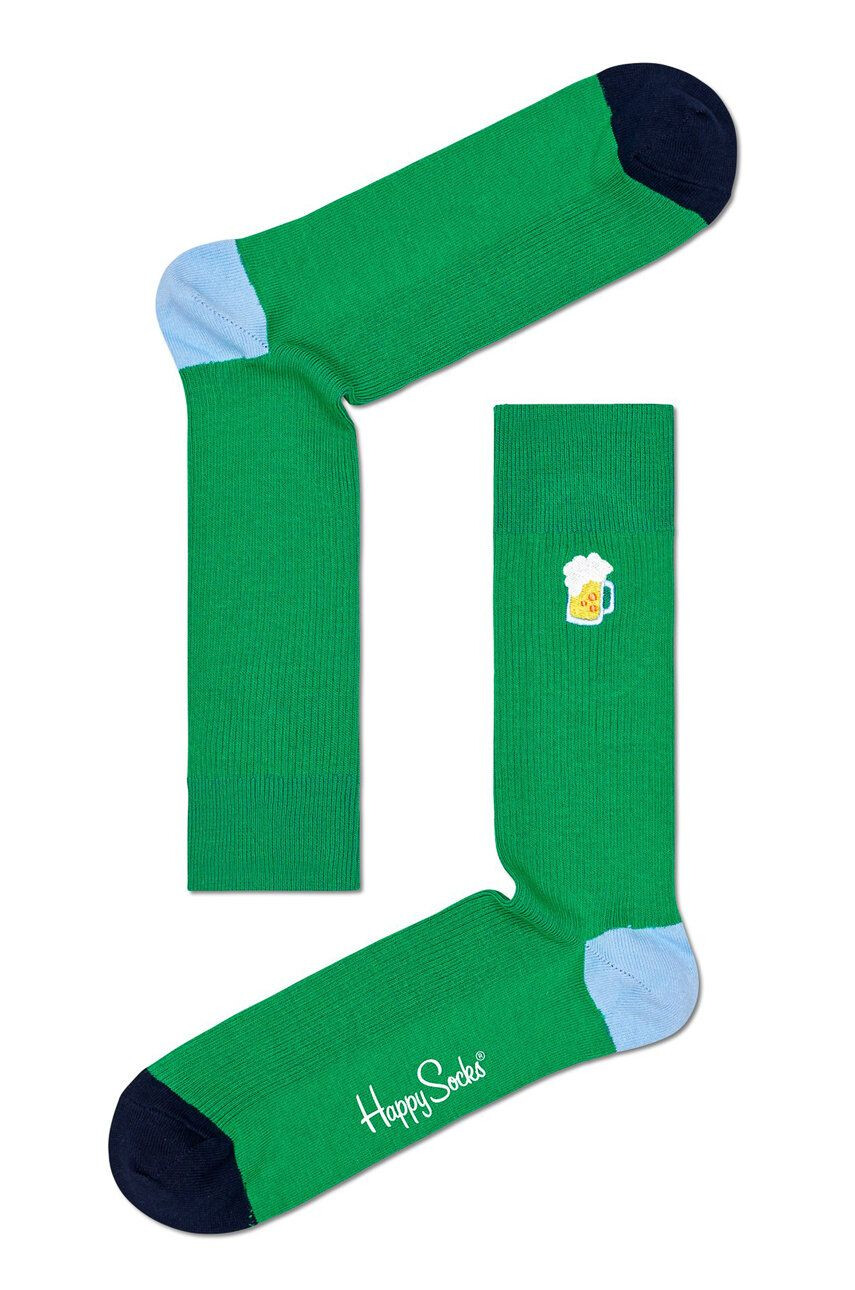 Happy Socks Zokni Ribbed Embroidery Beer - Pepit.hu