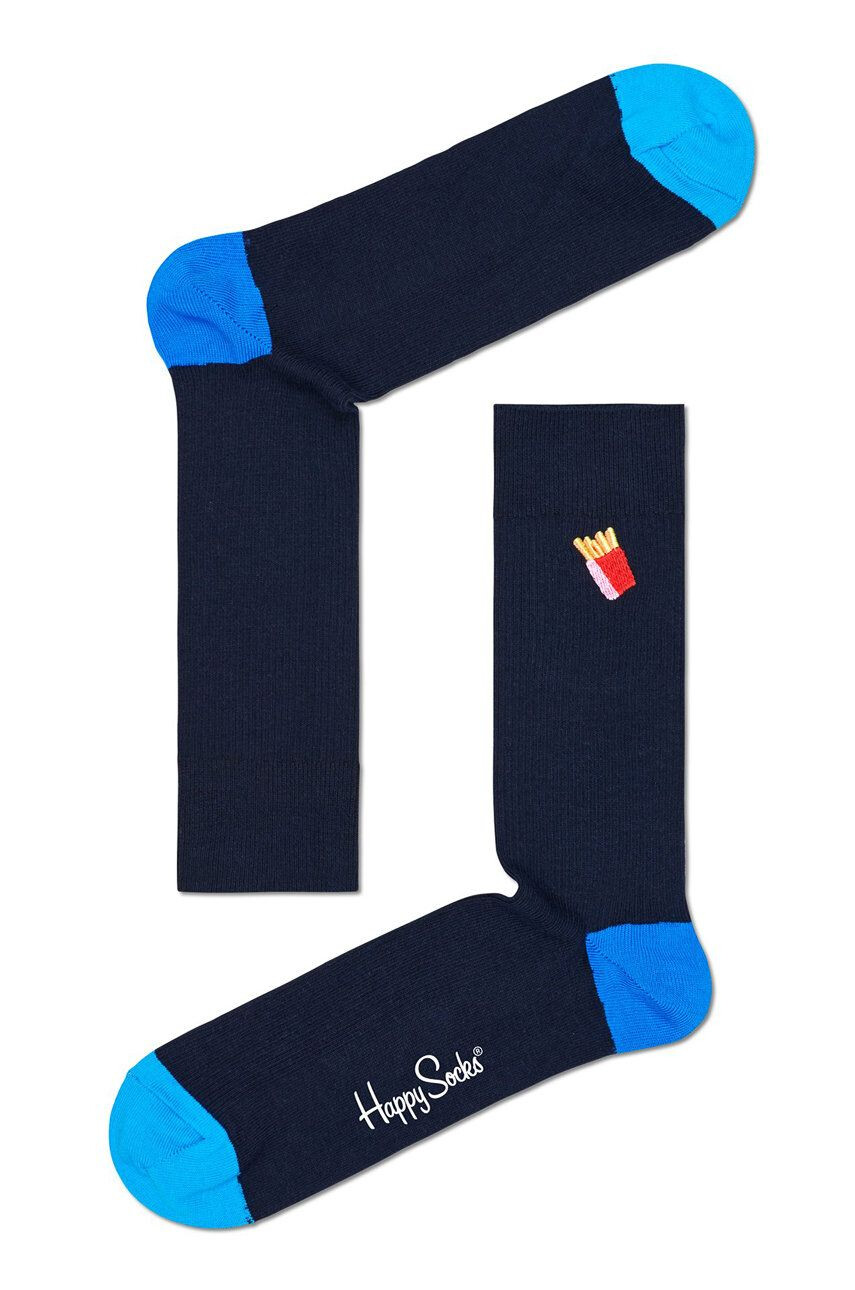 Happy Socks Zokni Ribbed Embroidery Fries - Pepit.hu