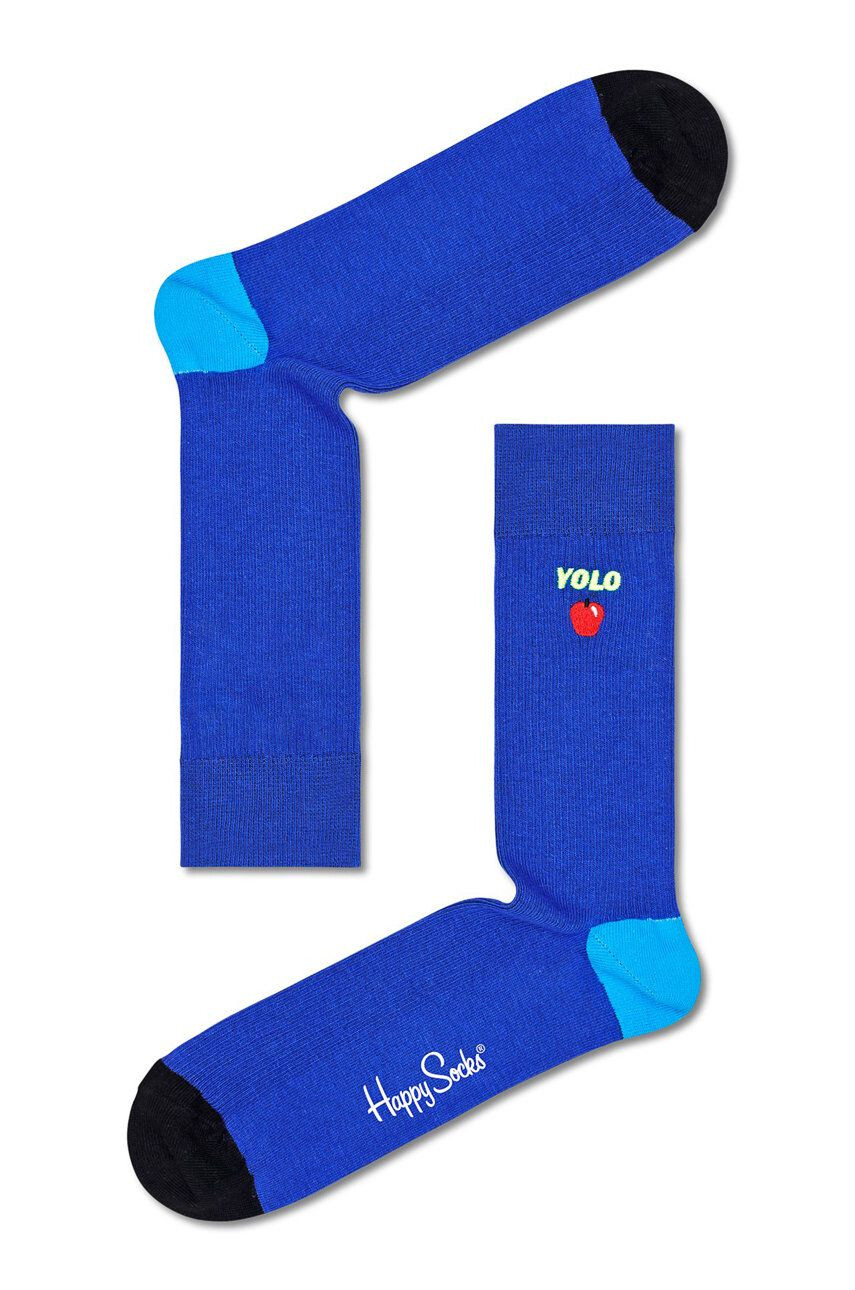 Happy Socks zokni Ribbed Embroidery Yolo - Pepit.hu