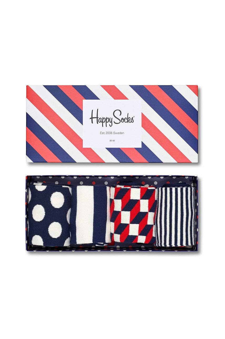 Happy Socks Zokni Stripe Gift Box (4 db) - Pepit.hu