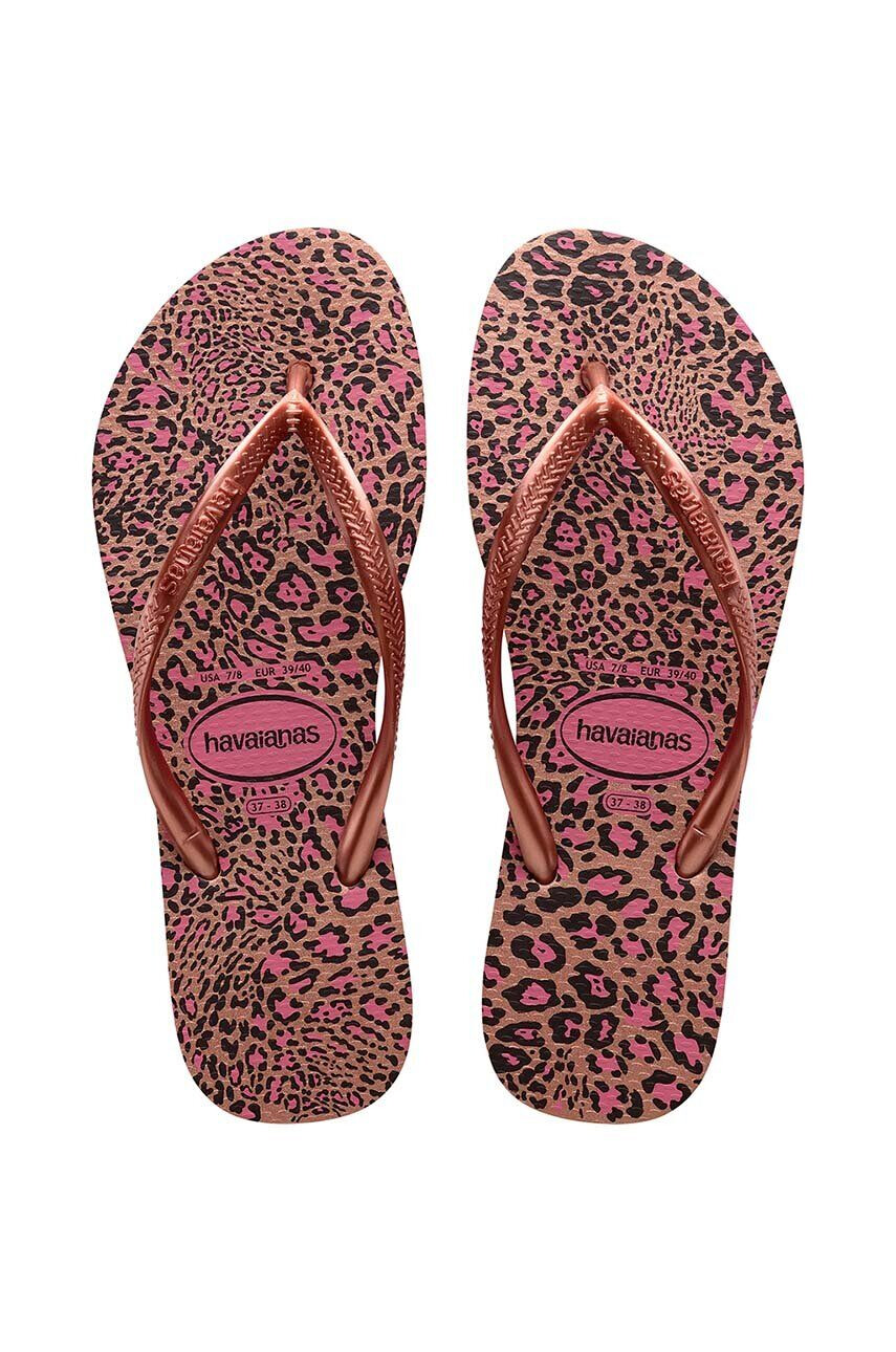 Havaianas flip-flop SLIM ANIMALS rózsaszín női lapos talpú 4103352.6459 - Pepit.hu