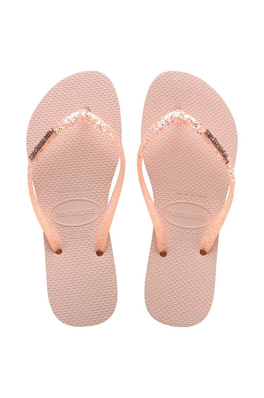 Havaianas flip-flop SLIM GLITTER rózsaszín női lapos talpú 4147122.5217 - Pepit.hu