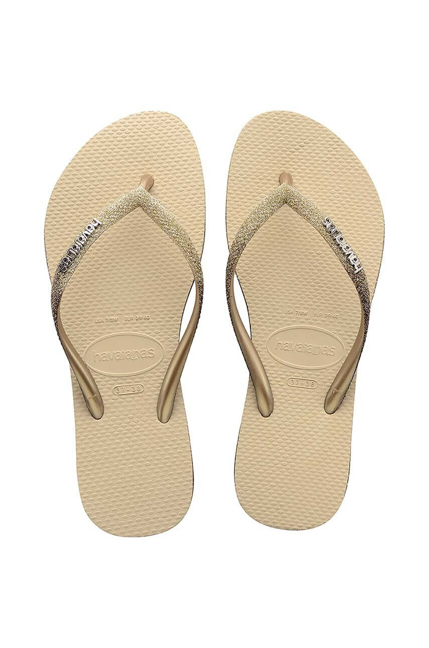 Havaianas flip-flop SLIM SPARKLE II bézs női lapos talpú 4146093.0154 - Pepit.hu