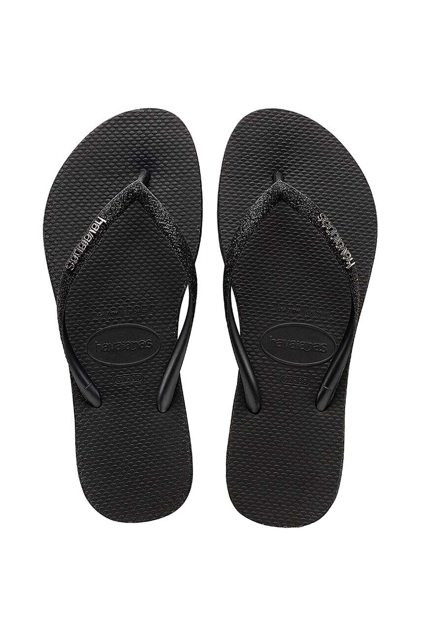 Havaianas flip-flop SLIM SPARKLE II fekete női lapos talpú 4146093.0090 - Pepit.hu